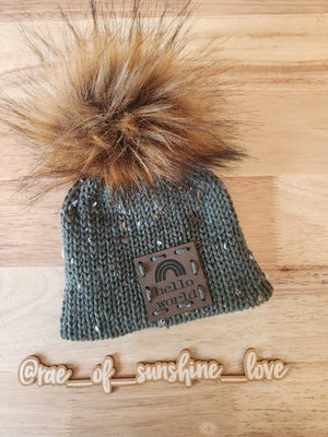 Deep Blue and Forest Green Fisherman's Baby beanie