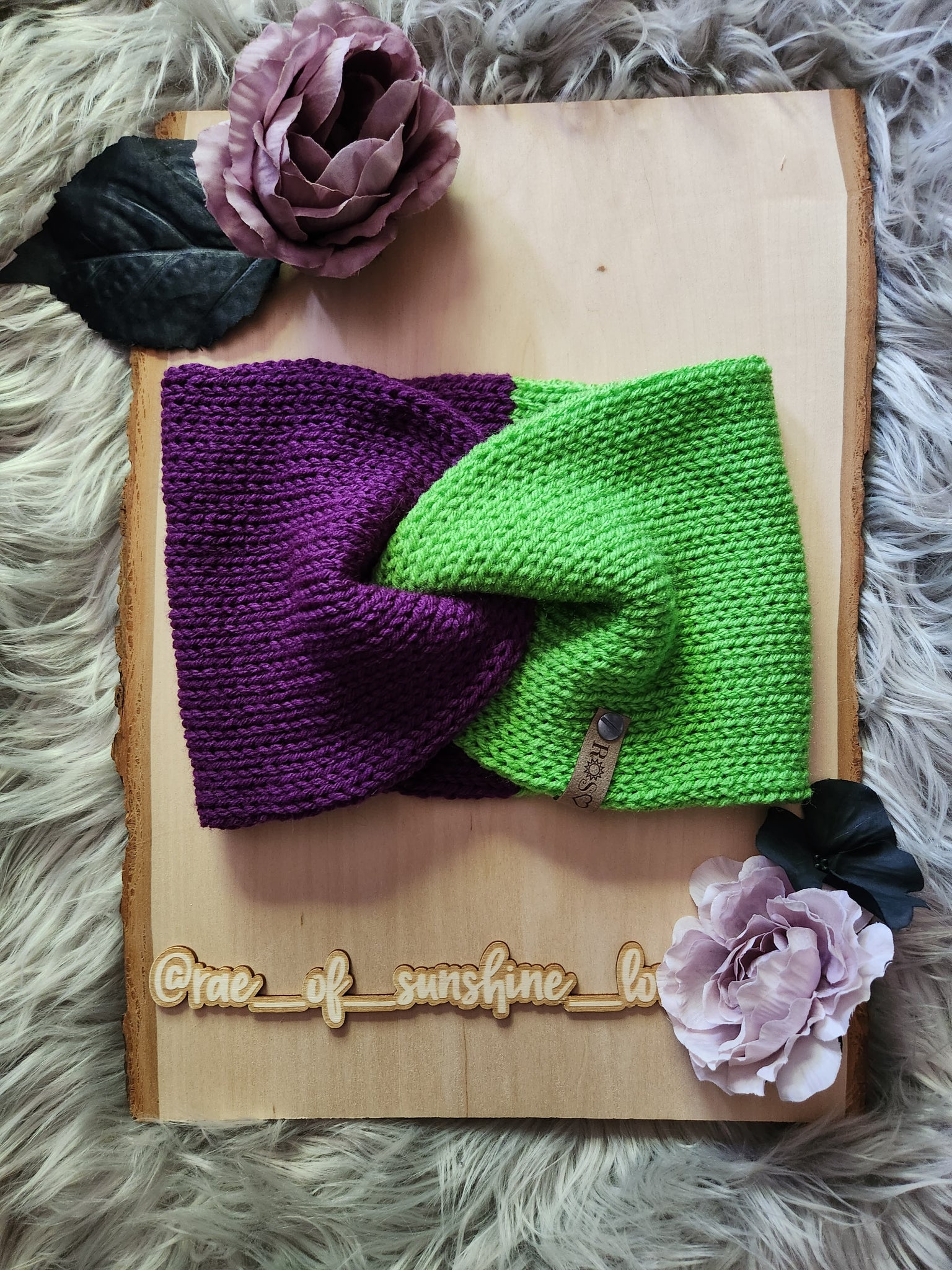 Two Toned Frankenstein Twisted Headband