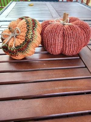 Alyssa's Knitted Pumpkins