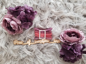 Raspberry Jam Knitted Bracelet