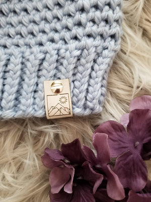 Sky Blue Crochet Knit Stitch Beanie