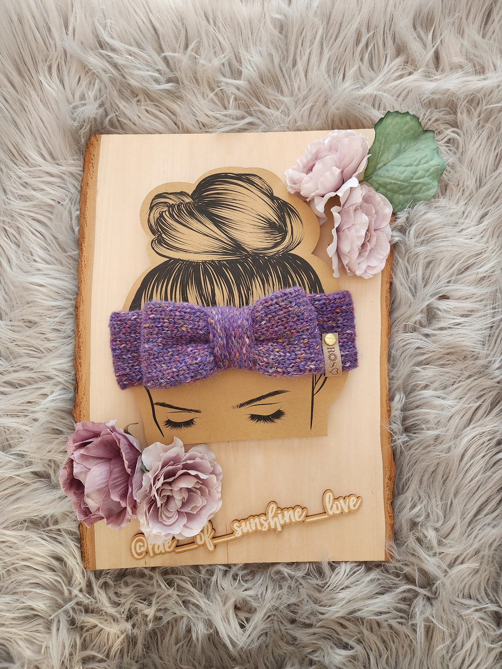 Purple Confetti Bowtie Headband