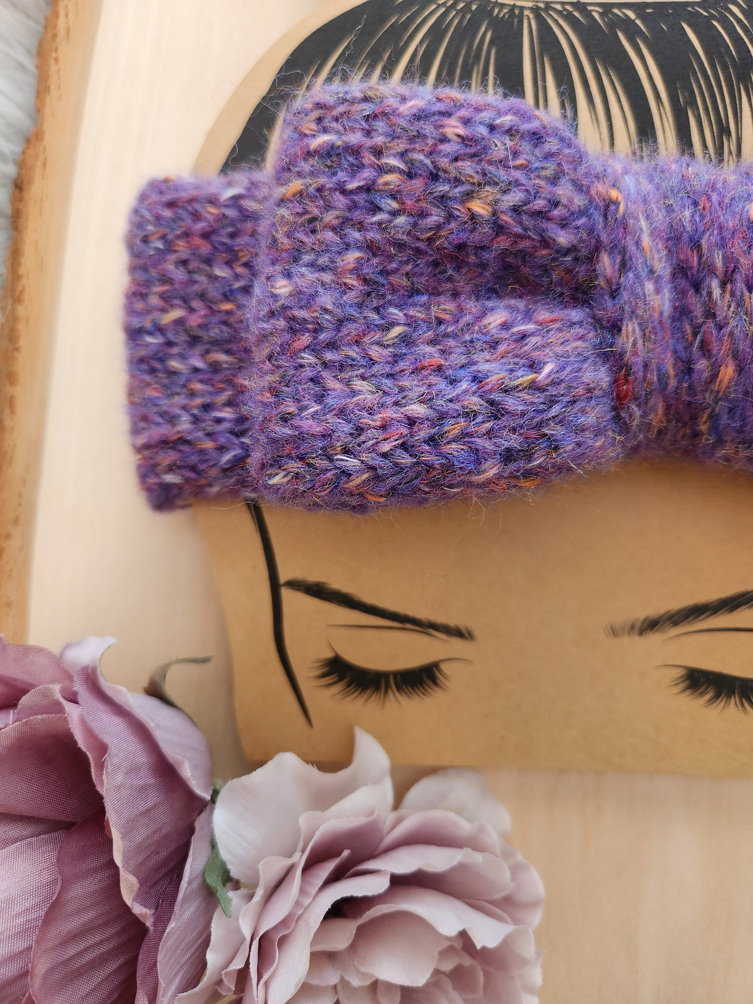 Purple Confetti Bowtie Headband