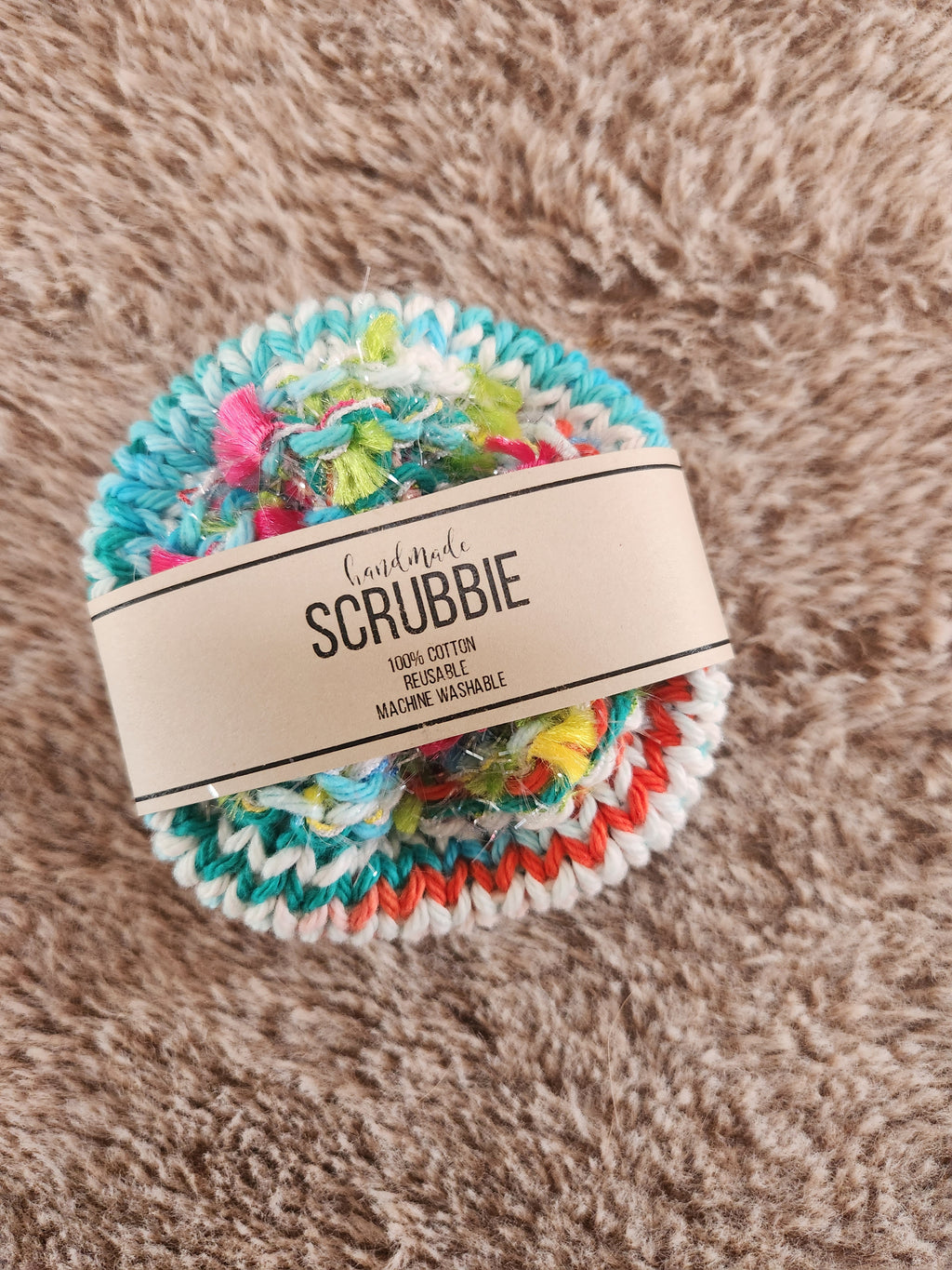 Southwest Hand Knitted Face Scrubbie